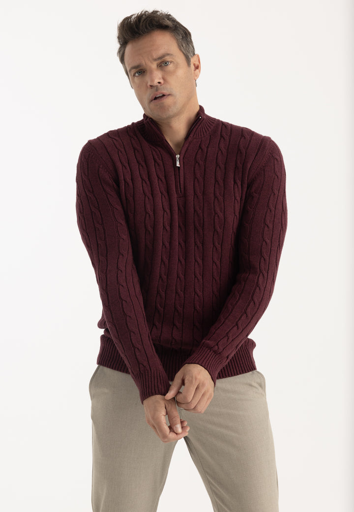 Men’s Cable Knit Half-Zip Pullover