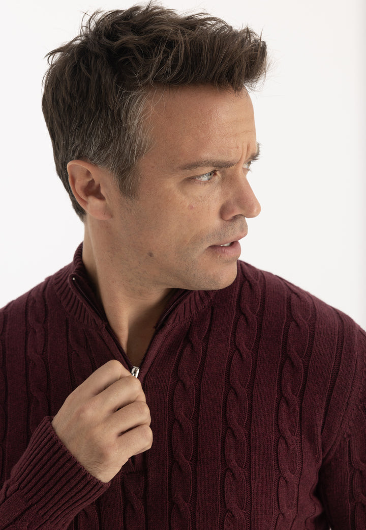 Men’s Cable Knit Half-Zip Pullover