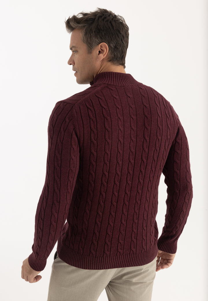 Men’s Cable Knit Half-Zip Pullover