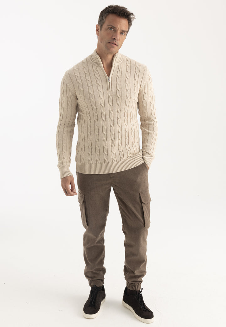 Men’s Cable Knit Half-Zip Pullover