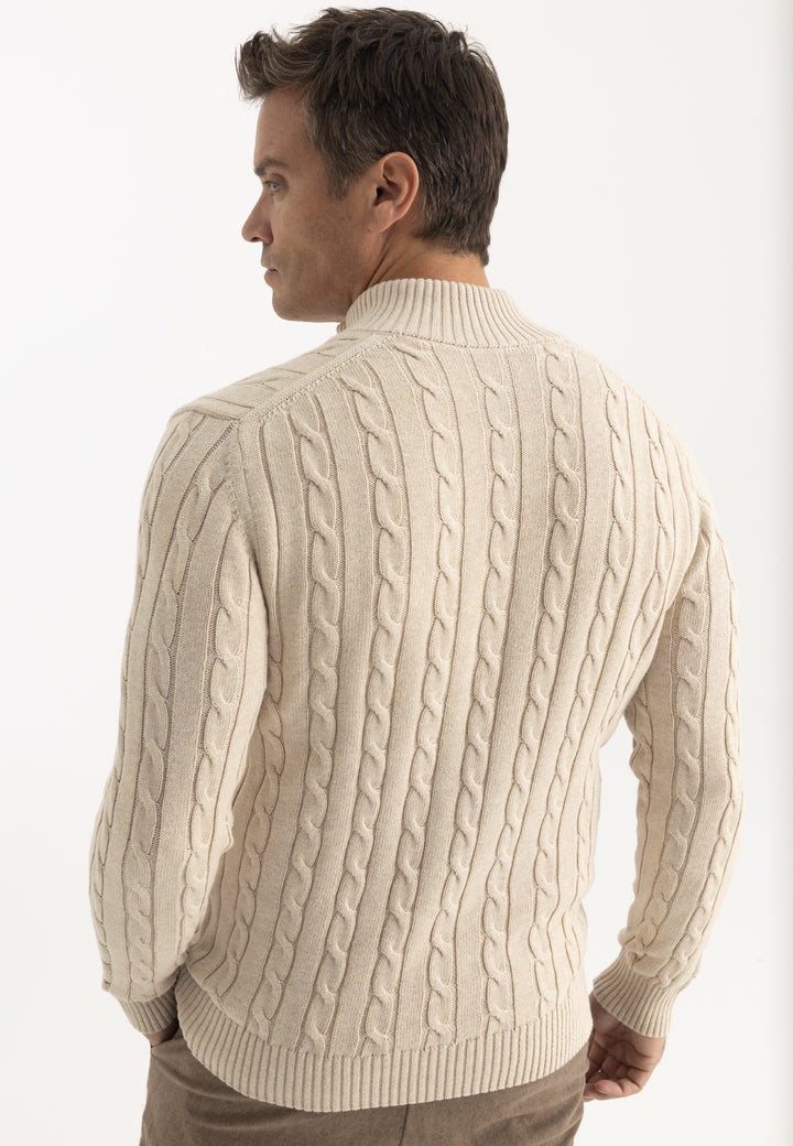 Men’s Cable Knit Half-Zip Pullover