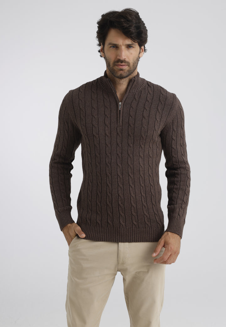 Men’s Cable Knit Half-Zip Pullover
