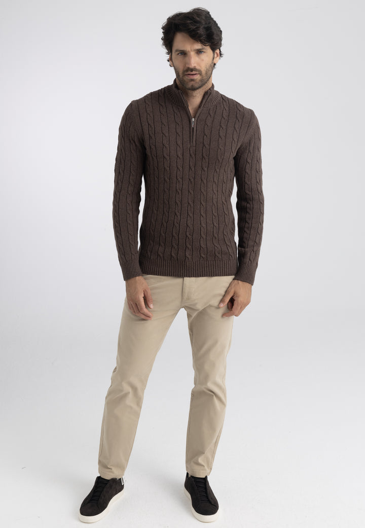 Men’s Cable Knit Half-Zip Pullover