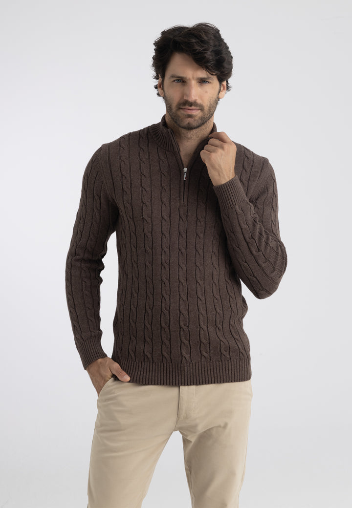 Men’s Cable Knit Half-Zip Pullover
