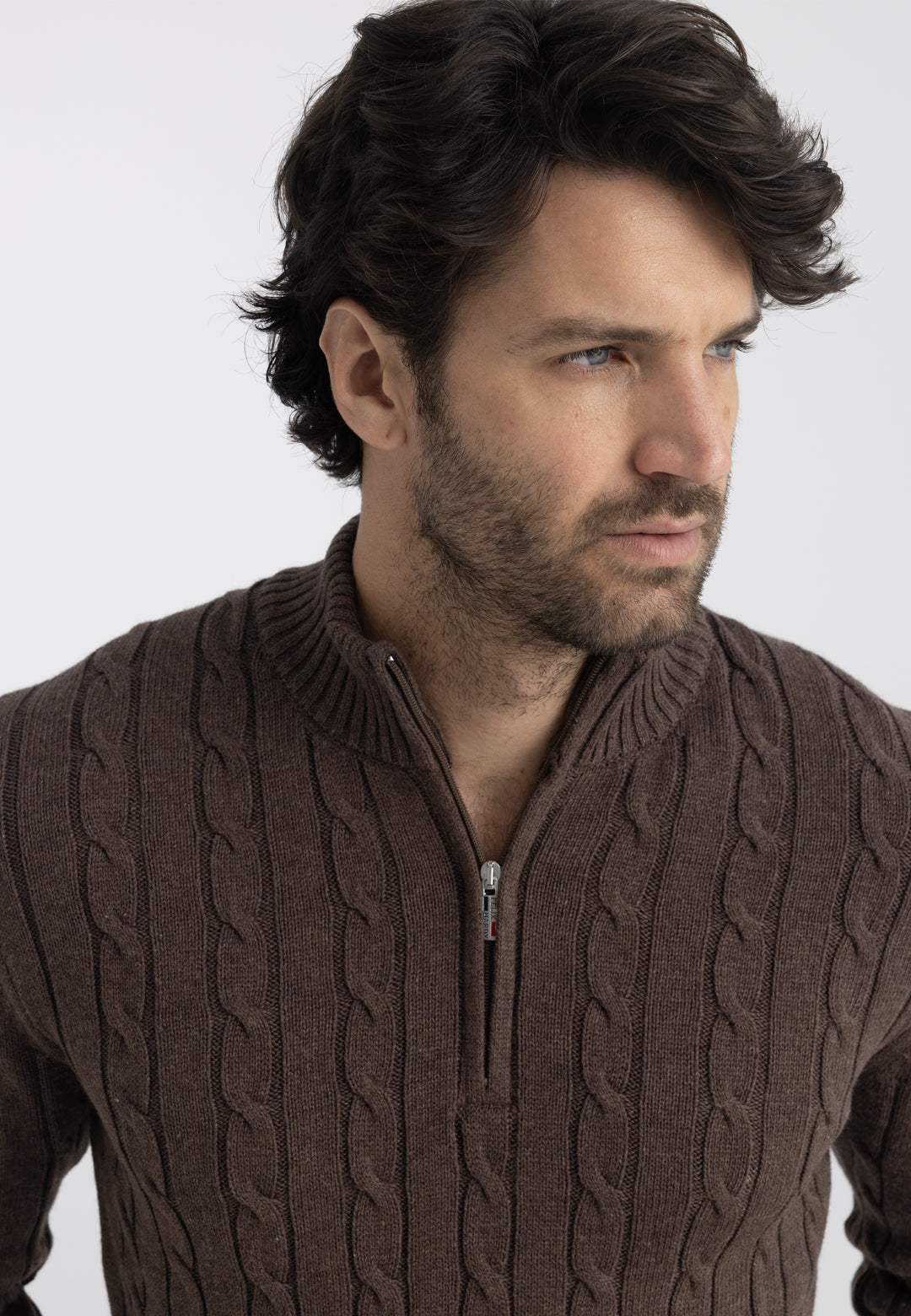 Men’s Cable Knit Half-Zip Pullover