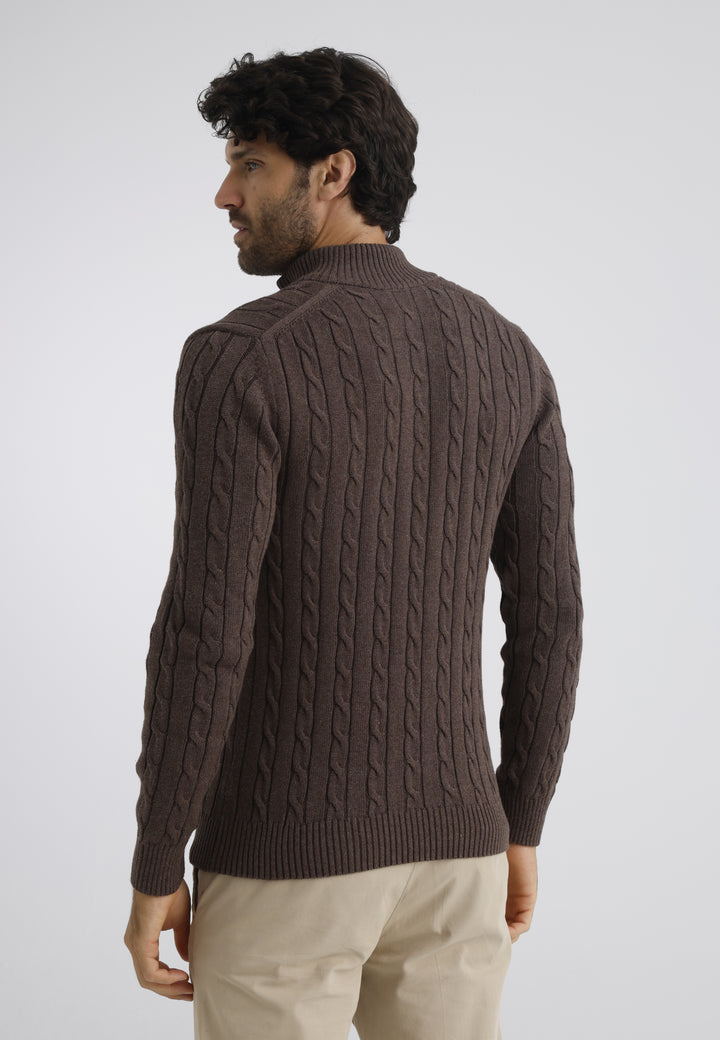 Men’s Cable Knit Half-Zip Pullover