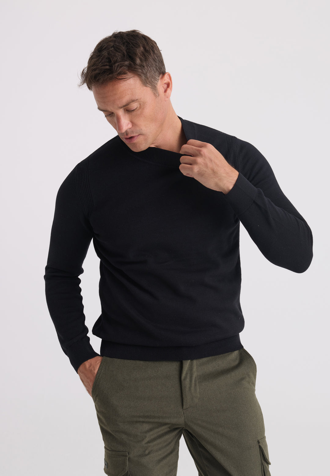 Men’s Half-Turtleneck Cotton Pullover