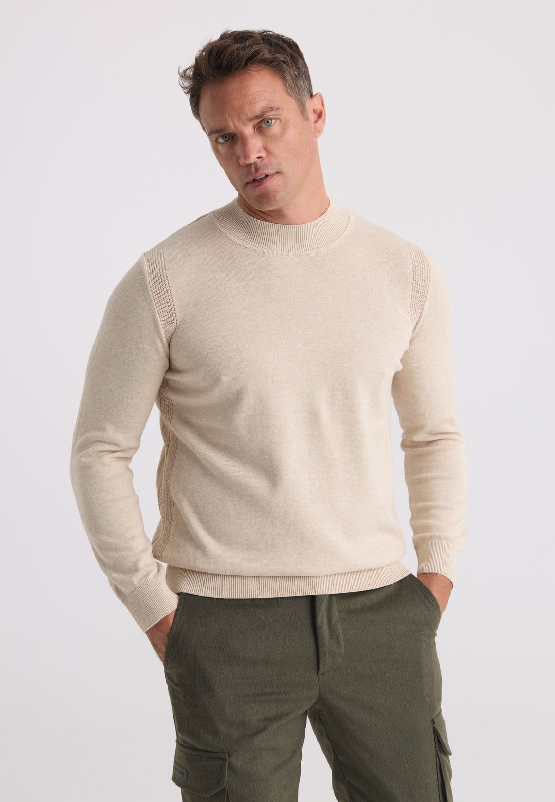 Men’s Half-Turtleneck Cotton Pullover