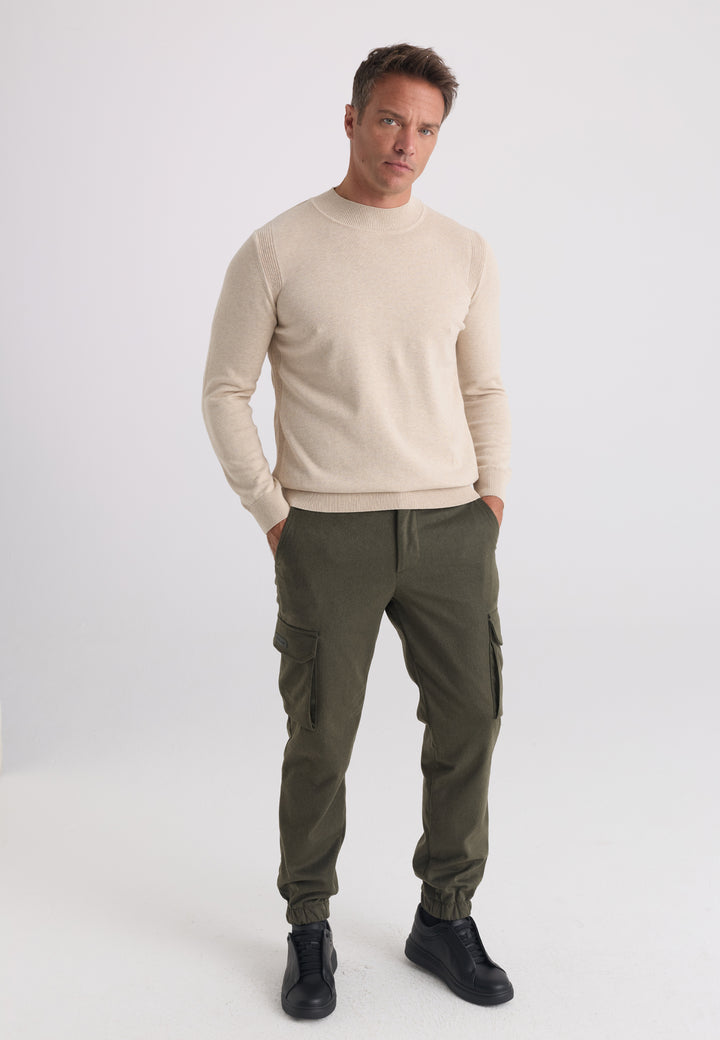 Men’s Half-Turtleneck Cotton Pullover