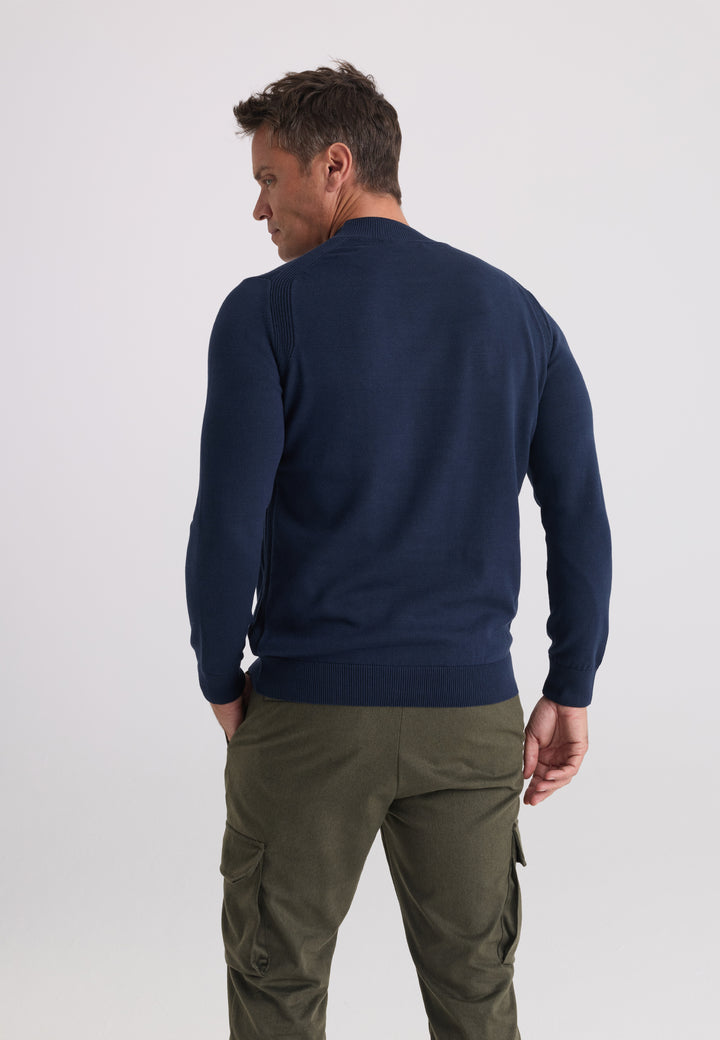Men’s Half-Turtleneck Cotton Pullover