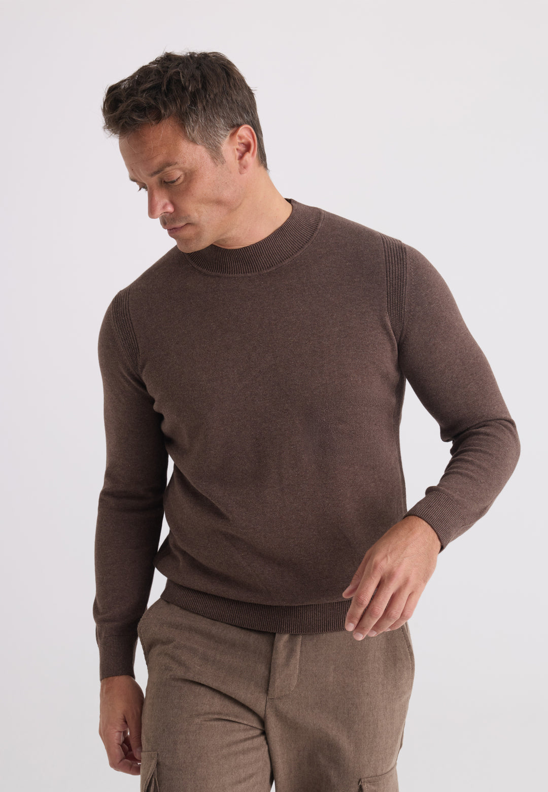 Men’s Half-Turtleneck Cotton Pullover