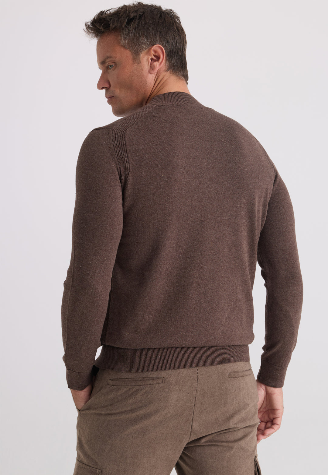 Men’s Half-Turtleneck Cotton Pullover