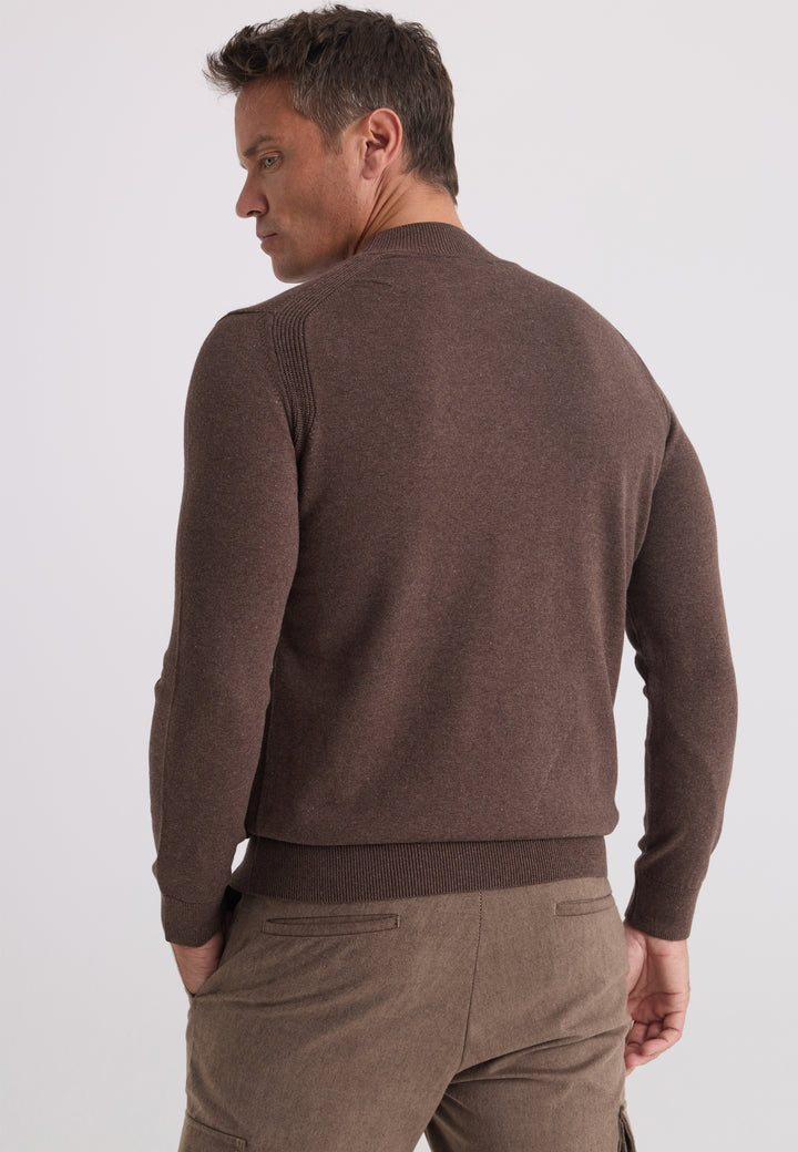 Men’s Half-Turtleneck Cotton Pullover