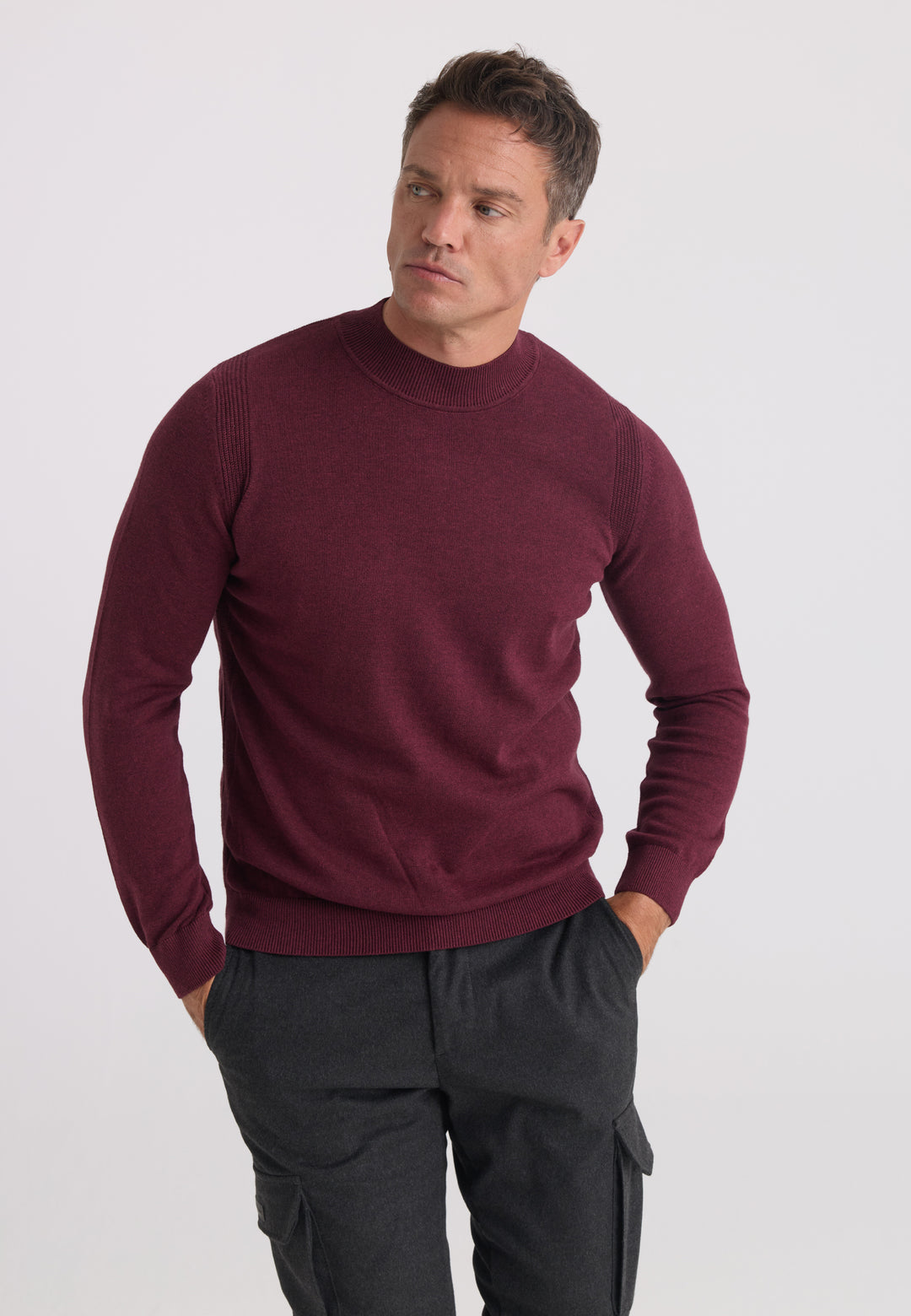 Men’s Half-Turtleneck Cotton Pullover