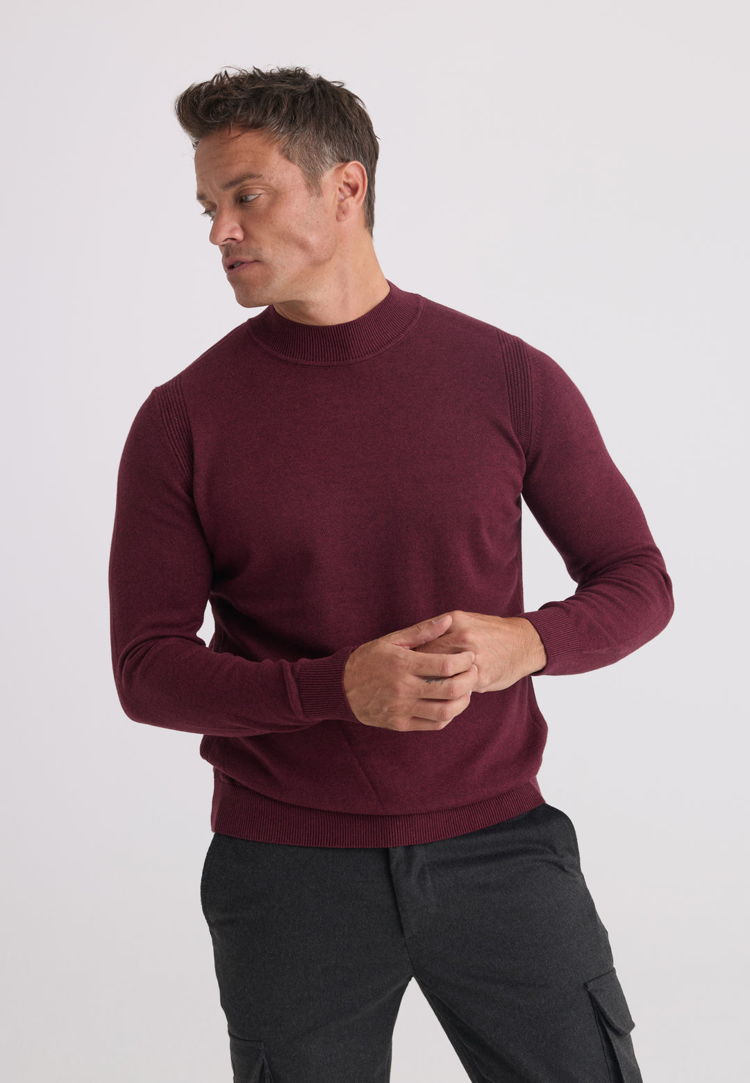 Men’s Half-Turtleneck Cotton Pullover
