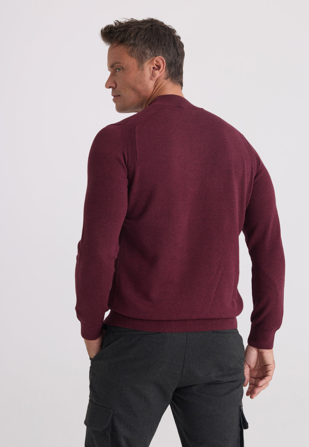 Men’s Half-Turtleneck Cotton Pullover
