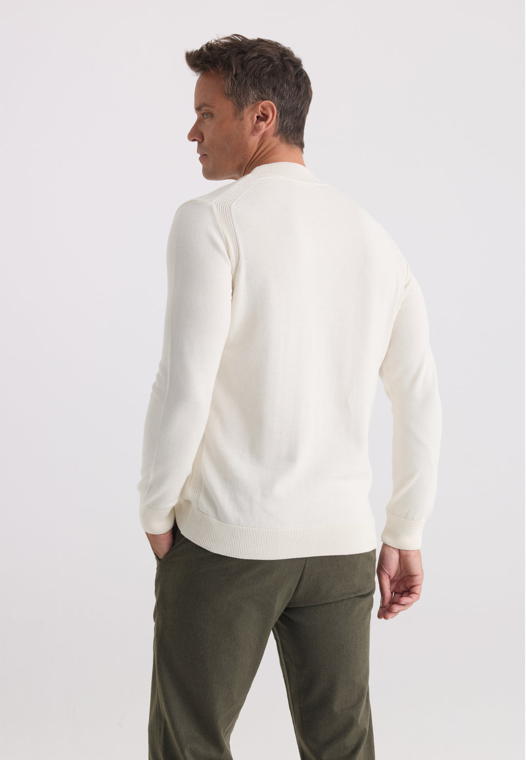 Men’s Half-Turtleneck Cotton Pullover