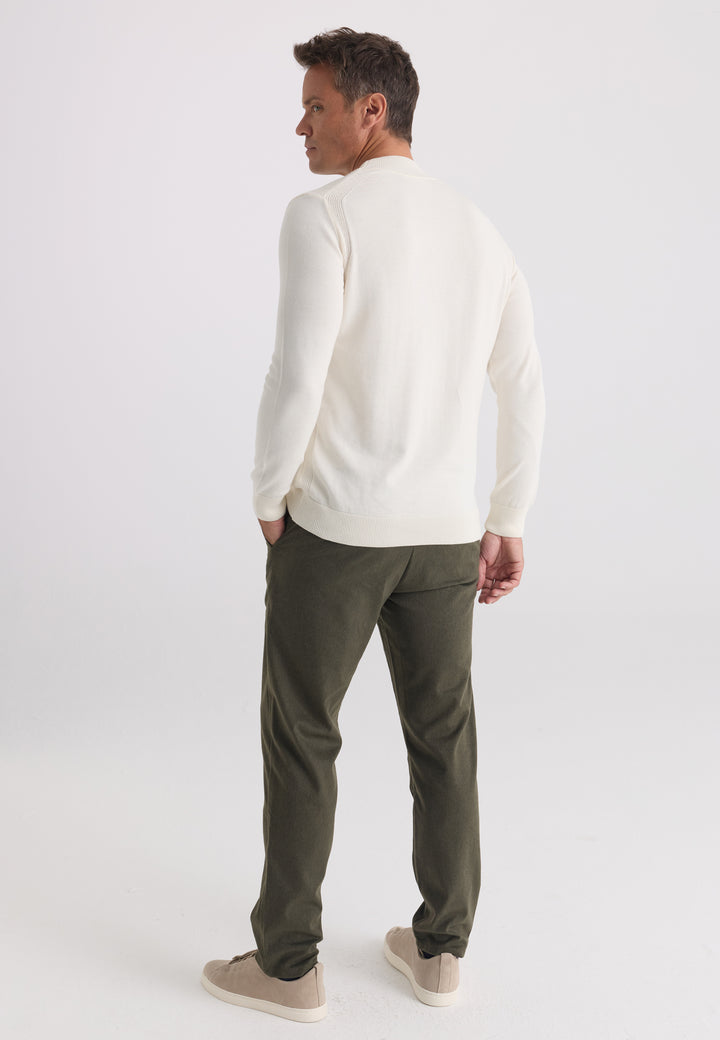 Men’s Half-Turtleneck Cotton Pullover