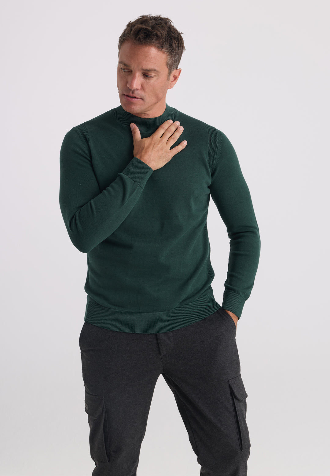 Men’s Half-Turtleneck Cotton Pullover