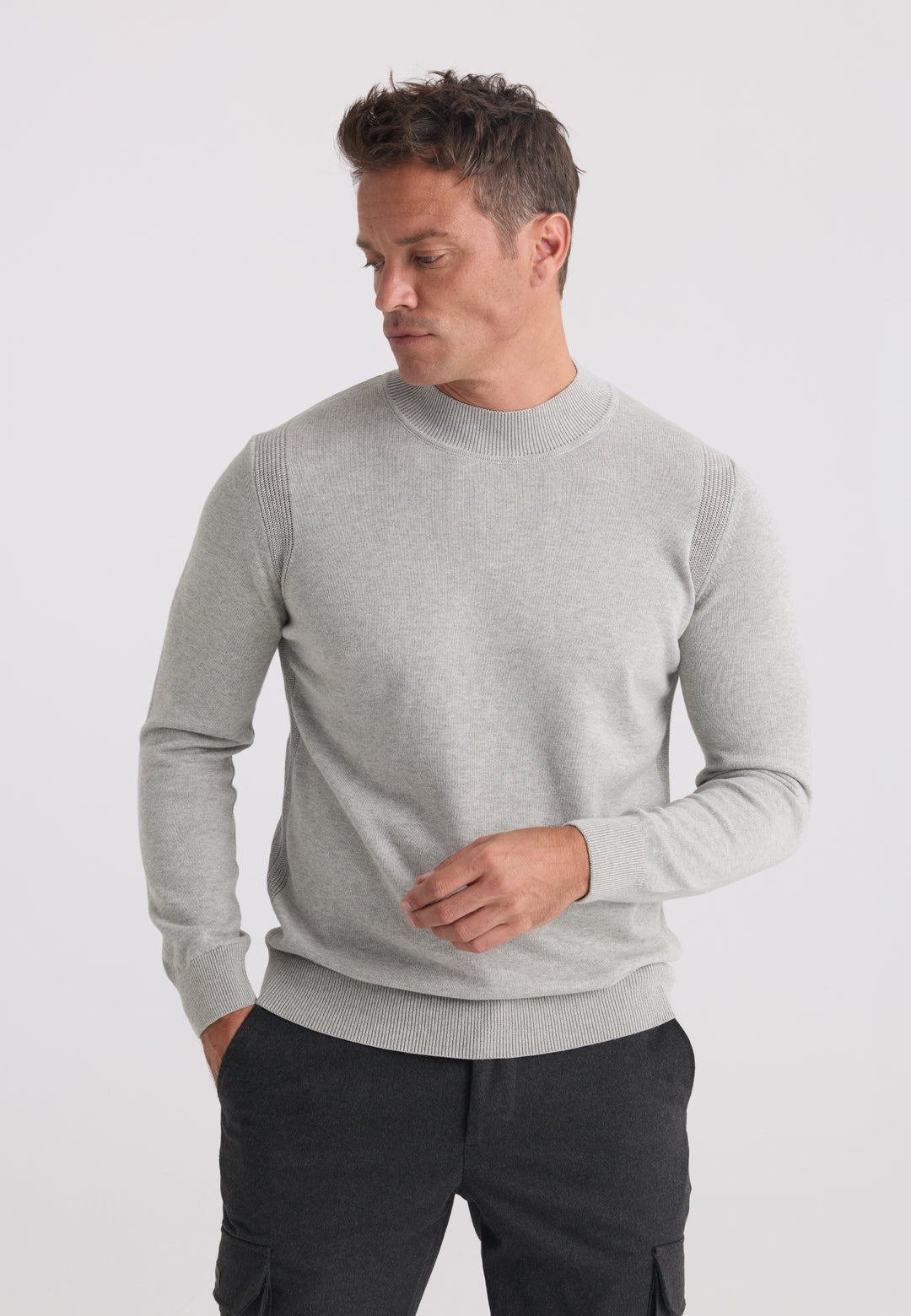 Men’s Half-Turtleneck Cotton Pullover