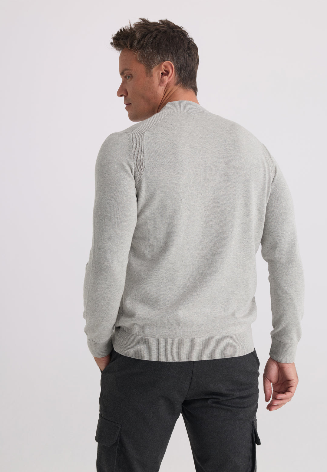 Men’s Half-Turtleneck Cotton Pullover