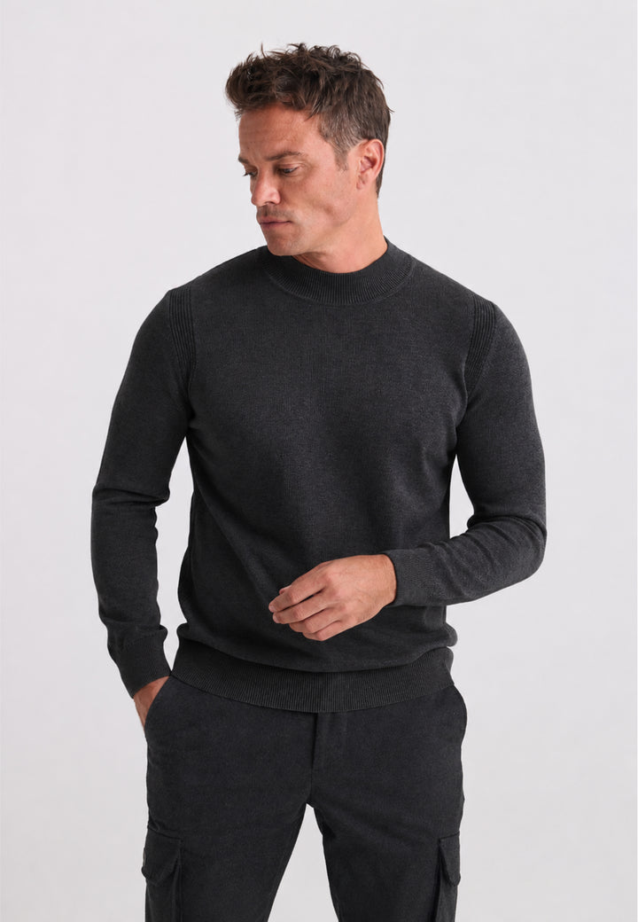 Men’s Half-Turtleneck Cotton Pullover