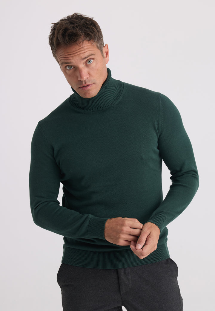 Men’s Cotton Turtleneck Pullover