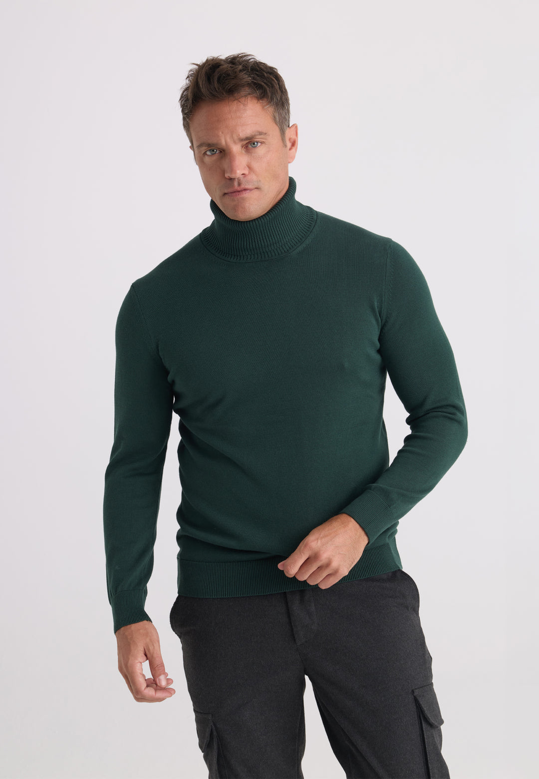 Men’s Cotton Turtleneck Pullover