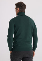 Men’s Cotton Turtleneck Pullover - Dark green