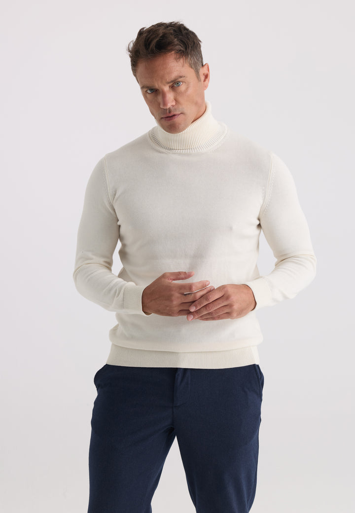 Men’s Cotton Turtleneck Pullover