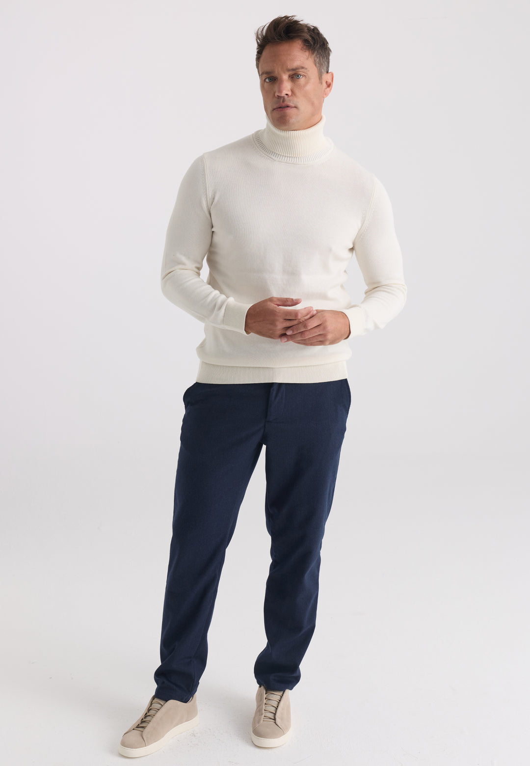 Men’s Cotton Turtleneck Pullover