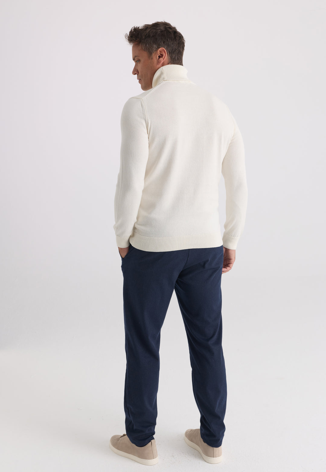 Men’s Cotton Turtleneck Pullover