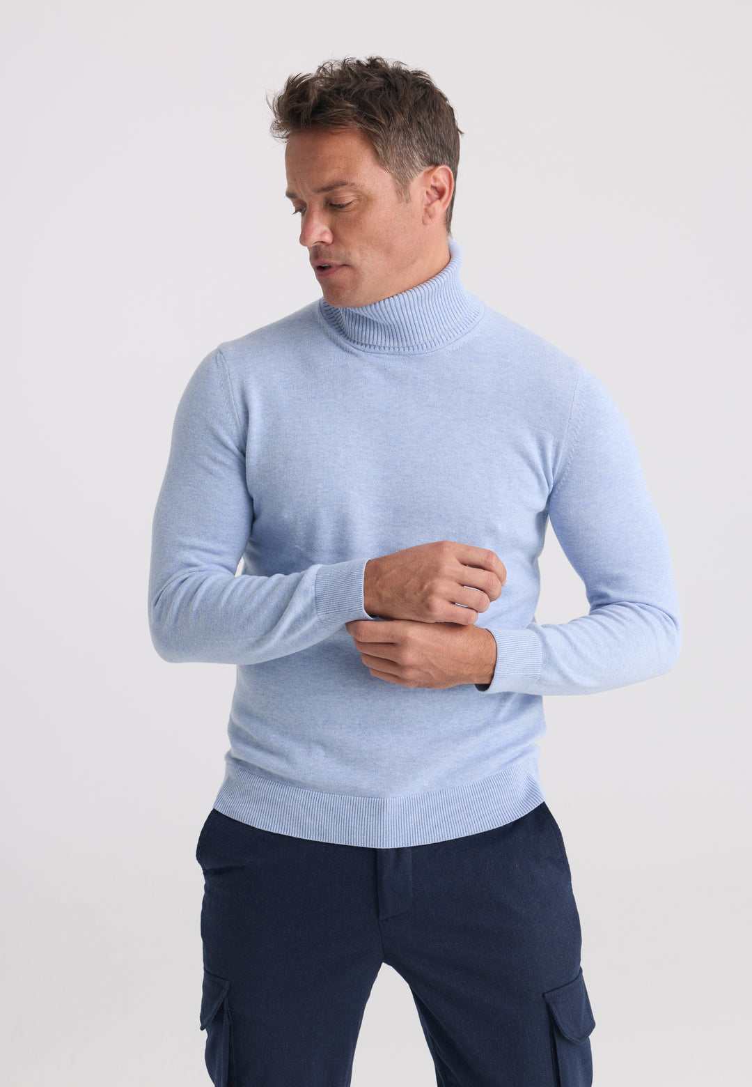 Men’s Cotton Turtleneck Pullover