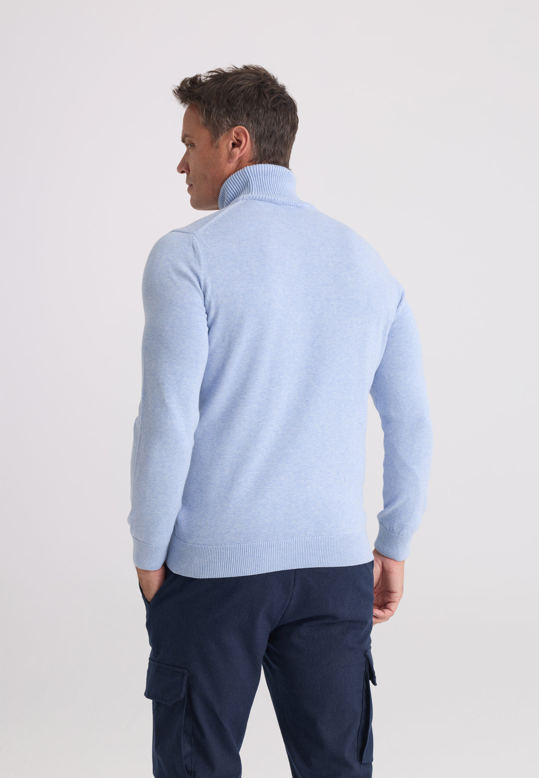 Men’s Cotton Turtleneck Pullover