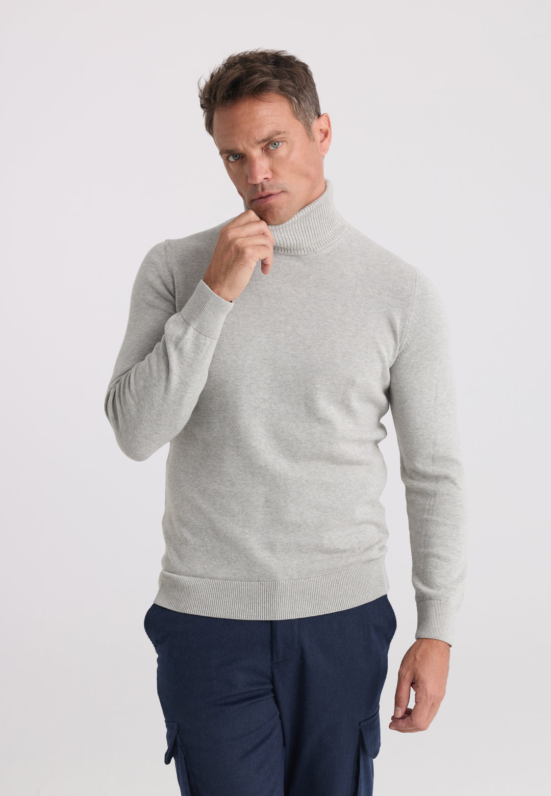 Men’s Cotton Turtleneck Pullover