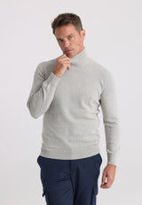 Men’s Cotton Turtleneck Pullover - Grey