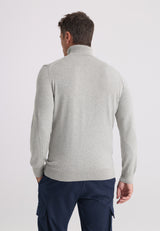 Men’s Cotton Turtleneck Pullover - Grey