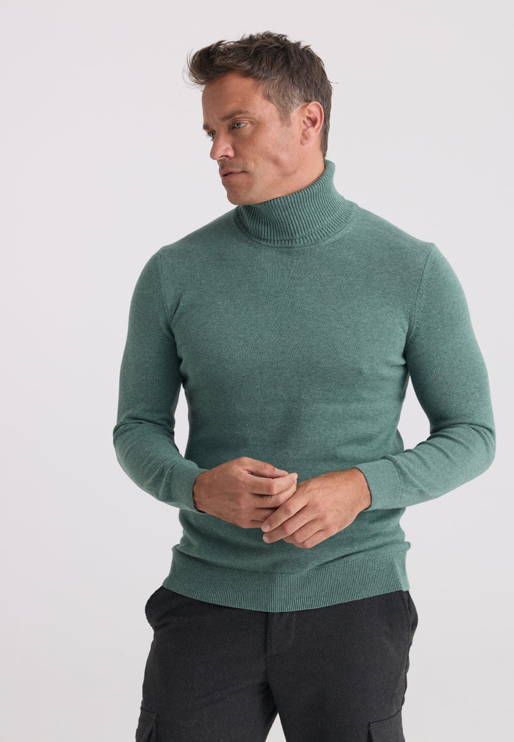 Men’s Cotton Turtleneck Pullover
