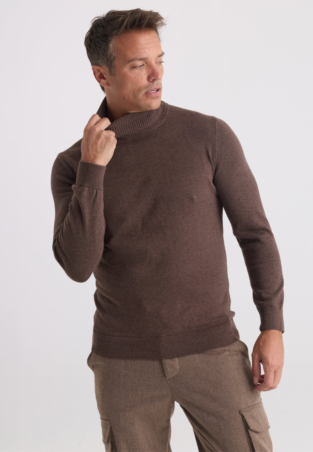 Men’s Cotton Turtleneck Pullover