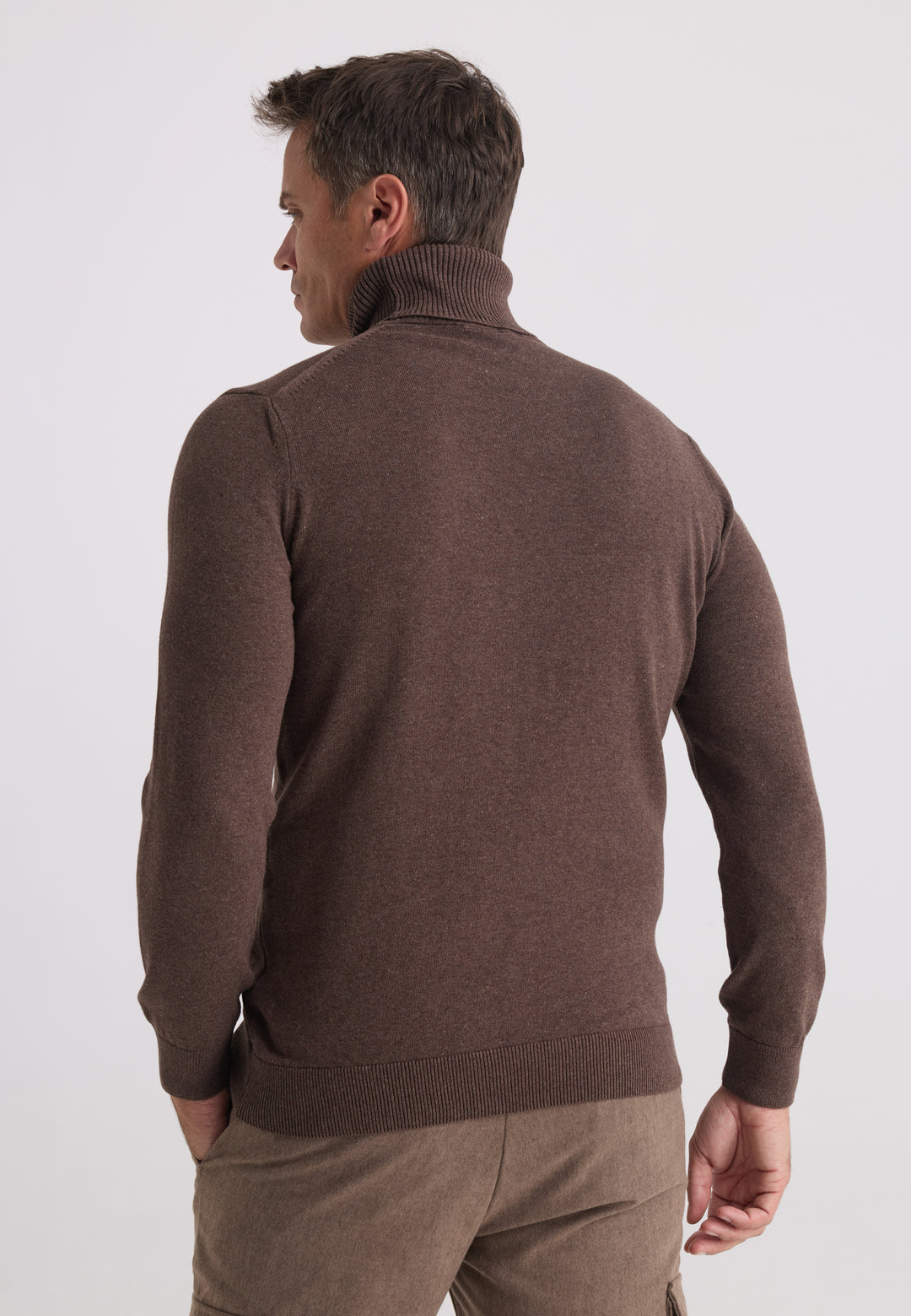 Men’s Cotton Turtleneck Pullover