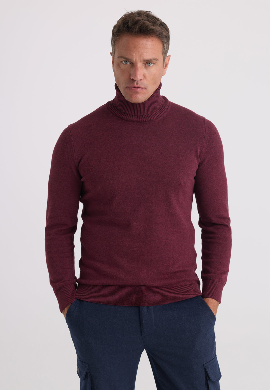 Men’s Cotton Turtleneck Pullover