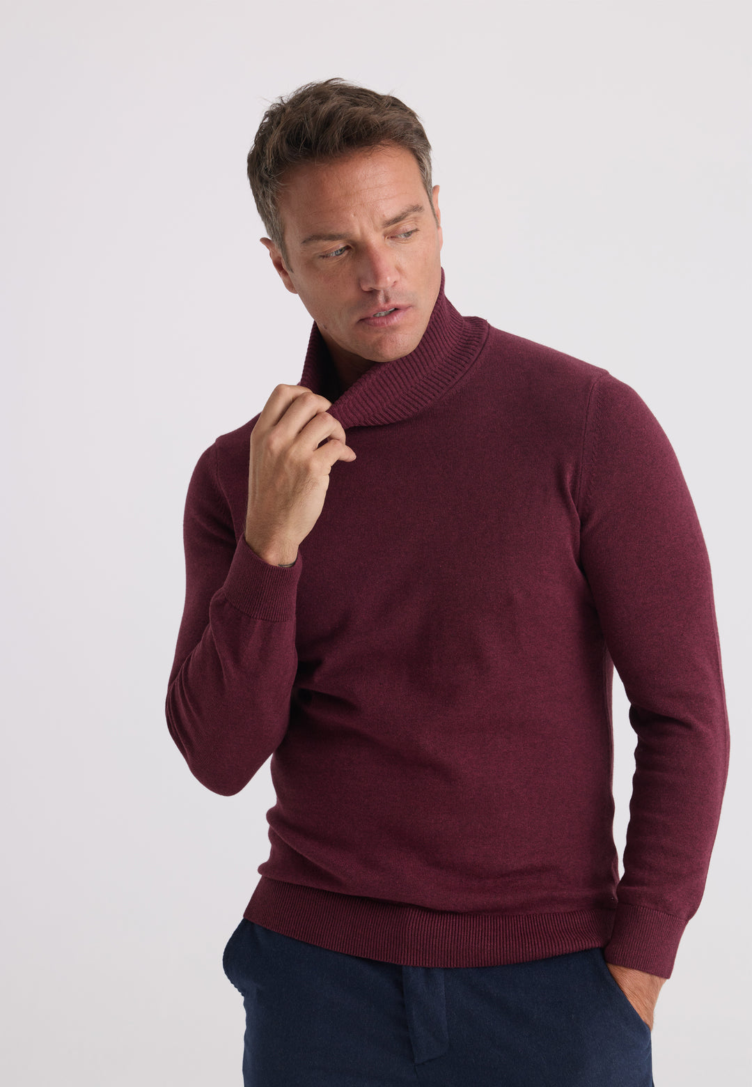 Men’s Cotton Turtleneck Pullover