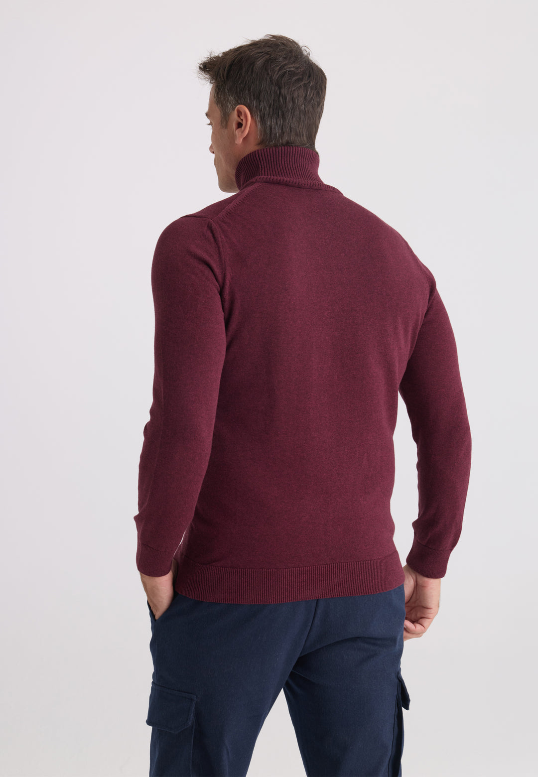 Men’s Cotton Turtleneck Pullover