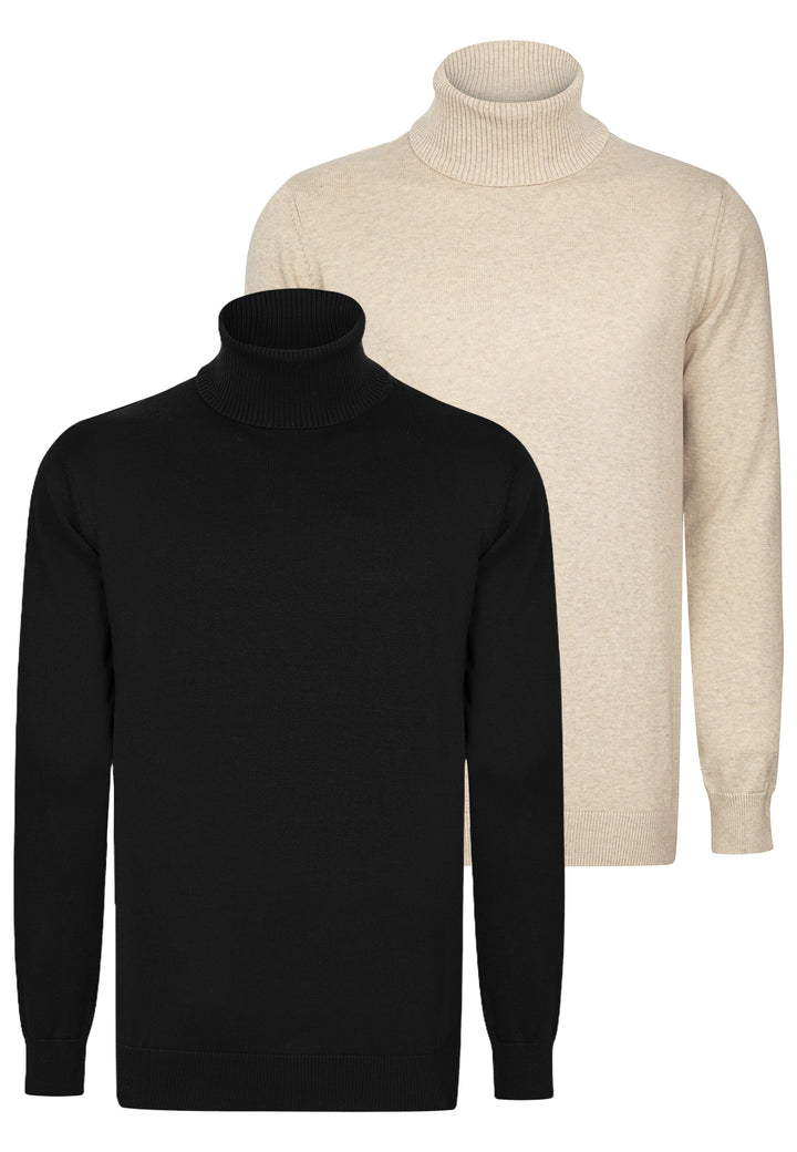 Men’s 2-Pack Cotton Turtleneck Pullovers