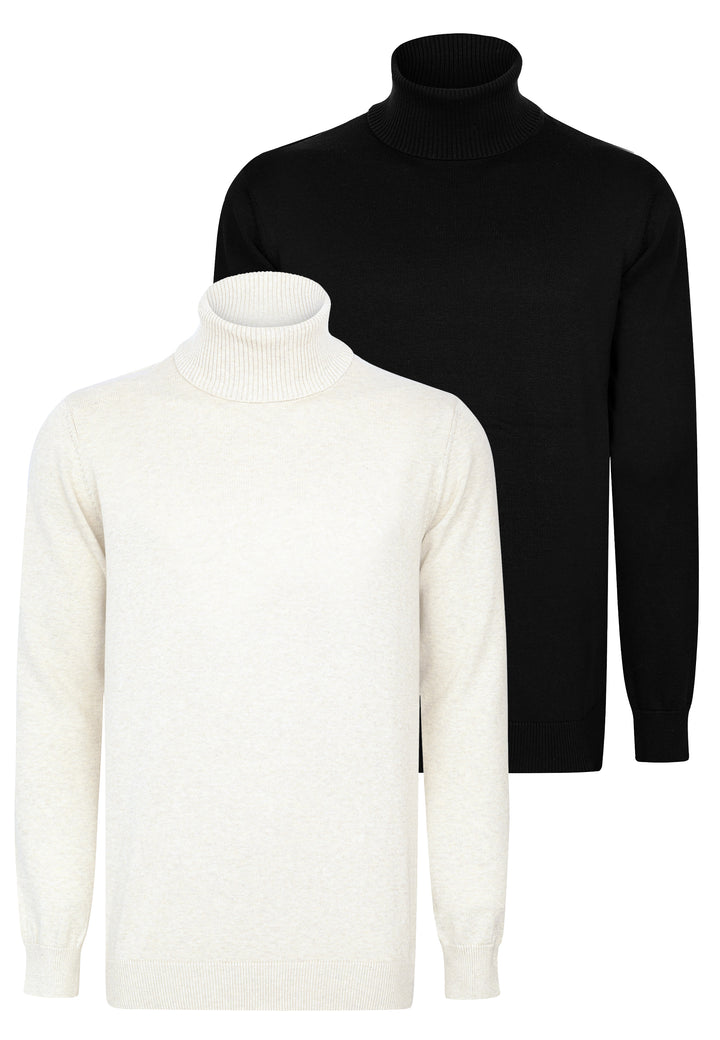 Men’s 2-Pack Cotton Turtleneck Pullovers