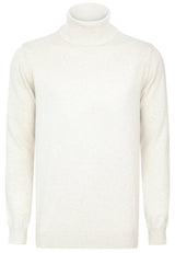 Meeste rullkaelusega puuvillane pullover, 2-pakk – kreemvalge