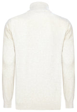 Meeste rullkaelusega puuvillane pullover, 2-pakk – kreemvalge