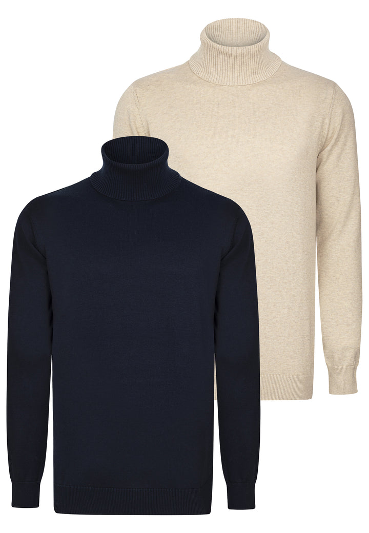 Men’s 2-Pack Cotton Turtleneck Pullovers