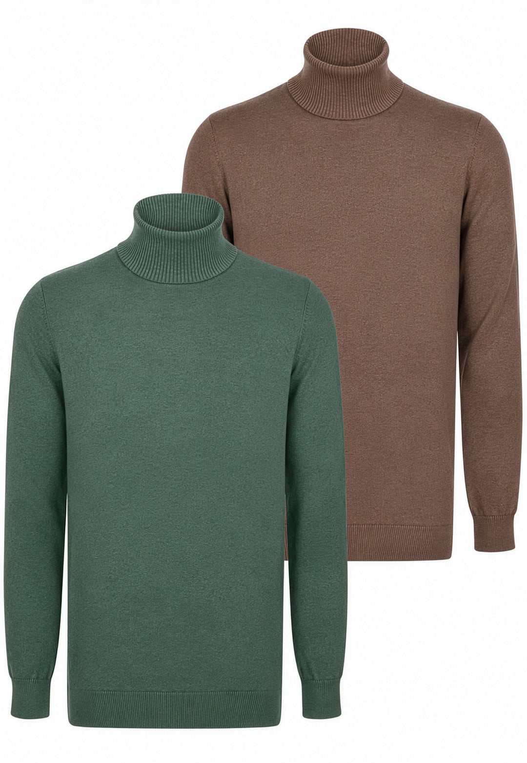 Men’s 2-Pack Cotton Turtleneck Pullovers