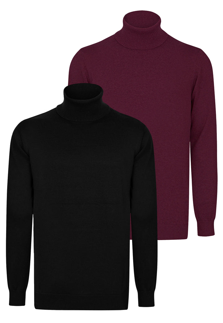 Men’s 2-Pack Cotton Turtleneck Pullovers